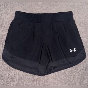 Under Armour Black Woven Loose Unlined Training Shorts w/ Pockets - Small